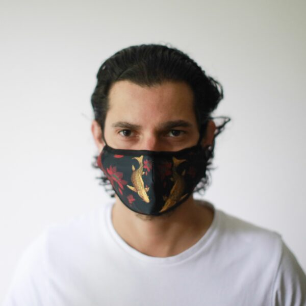 Reusable Fashion Face Mask - Golden Fish (Adult) - Image 8
