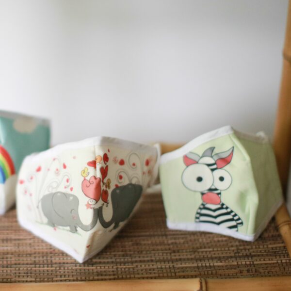 Reusable Fashion Face Mask - Love Elephants (Adult) - Image 8