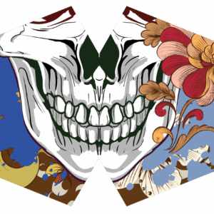 Reusable Fashion Face Mask - Colourful Calavera (Children)