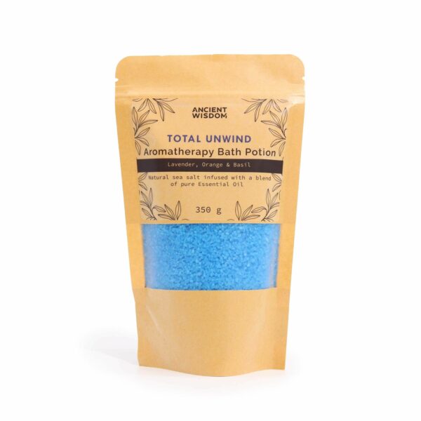 Aromatherapy Bath Potion in Kraft Bag 350g - Total Unwind - Image 4