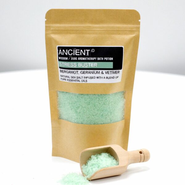 Aromatherapy Bath Potion in Kraft Bag 350g - Stress Buster - Image 4
