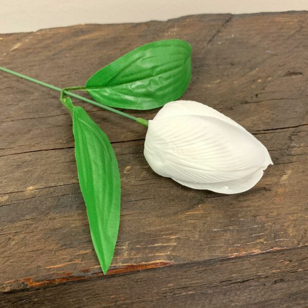Craft Soap Flower - Med Tulip - White - Image 2