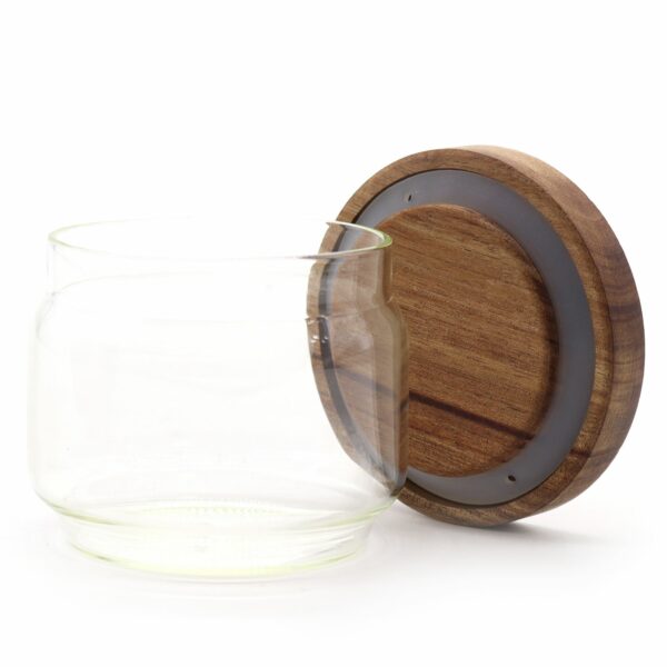 Cottage Bamboo Glass Jar - 7cm - Image 2
