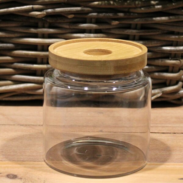 Cottage Bamboo Glass Jar - 10cm - Image 5
