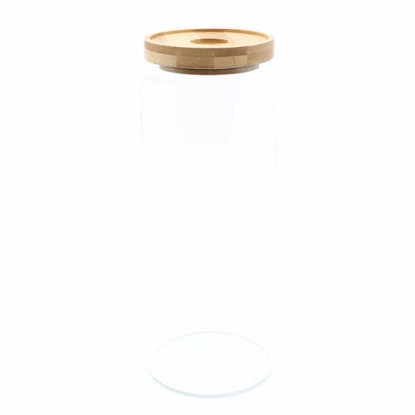 Cottage Bamboo Glass Jar - 20cm - Image 4