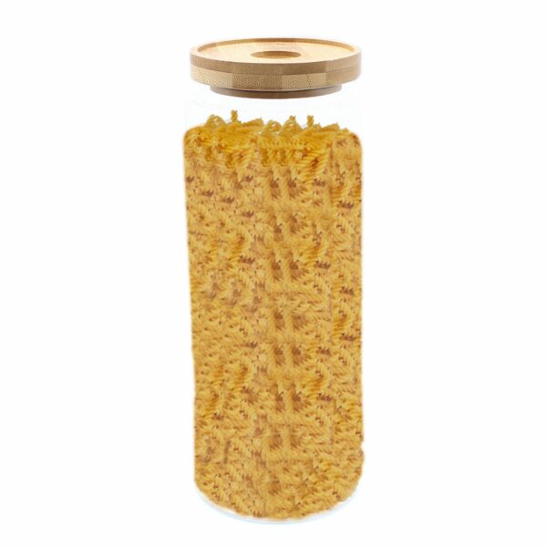 Cottage Bamboo Glass Jar - 20cm - Image 5