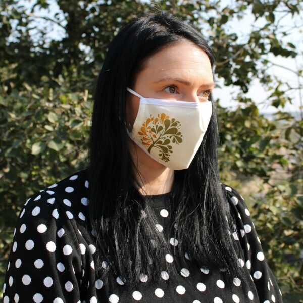 Reusable Fashion Face Covering - Golden Tree  (Adult) - Image 2