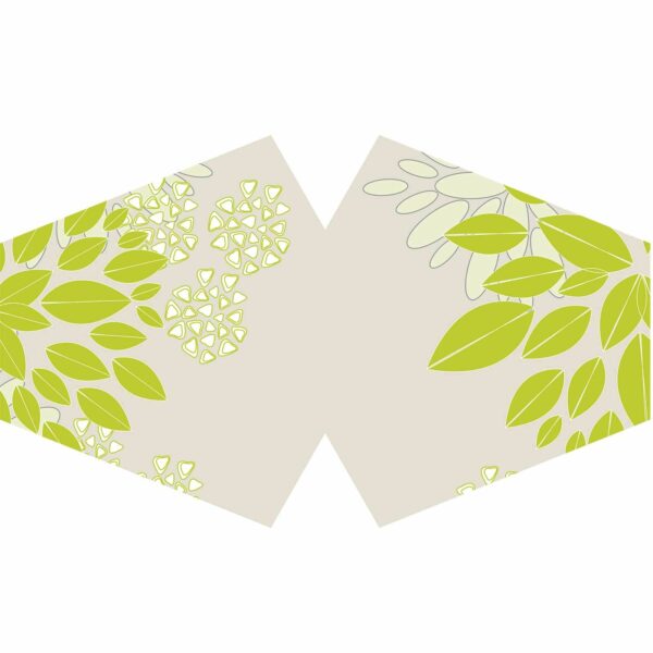 Reusable Fashion Face Covering - Green Leaves (Adult) - Image 2