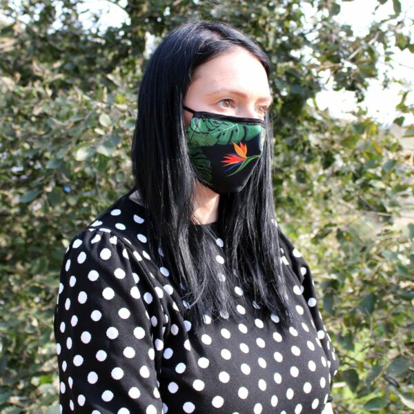Reusable Fashion Face Covering - Green Jungle (Adult) - Image 4