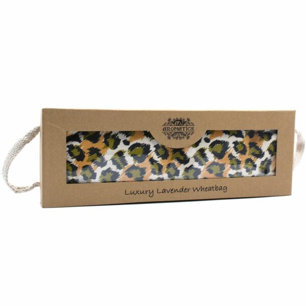 Luxury Lavender  Wheat Bag in Gift Box  - Night Leopard - Image 2