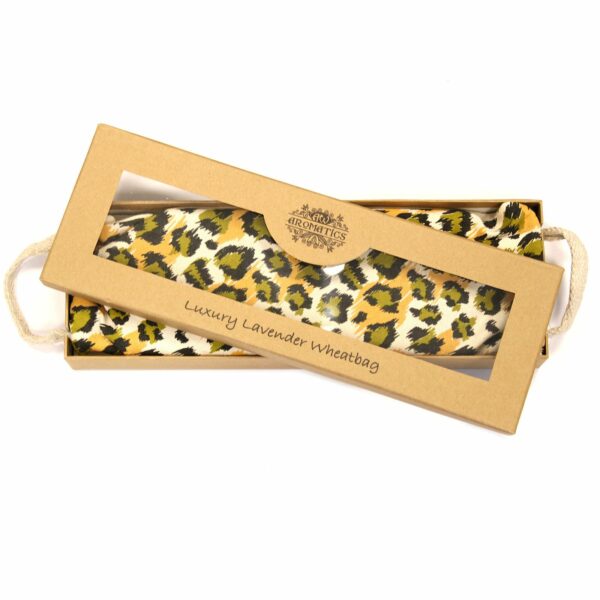 Luxury Lavender  Wheat Bag in Gift Box  - Night Leopard - Image 3