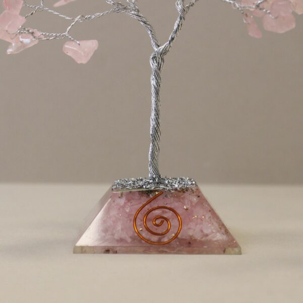 Gemstone Tree with Organite Base - 80 Stone - Rose Quartz - Image 3