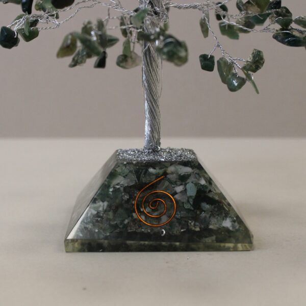 Gemstone Tree with Organite Base - 320 Stone - Moss Agate - Image 2