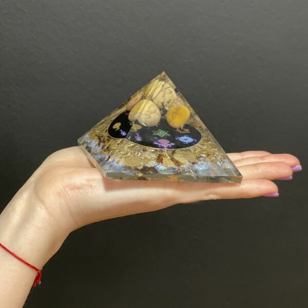 Orgonite Pyramid - Midnight Reiki - 70mm - Image 3