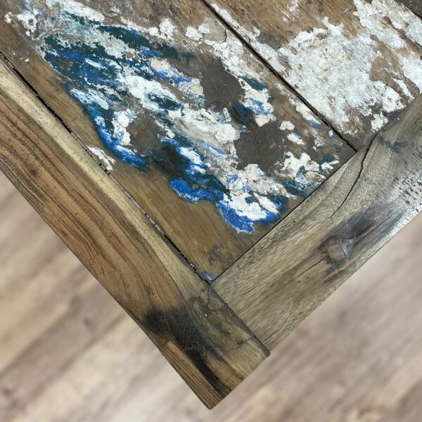 Recycled Teakwood Display / Dining Table 2.2m - No Bottom Shelf - Image 3