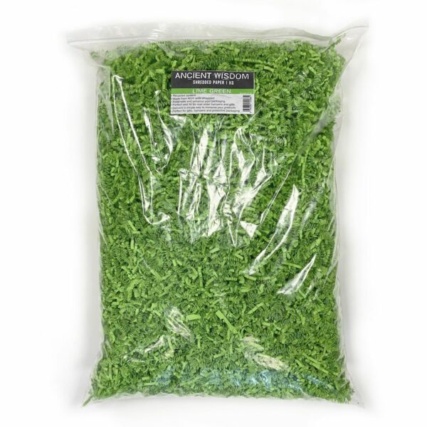 SizzlePak Shredded paper - Lime Green (1KG) - Image 3