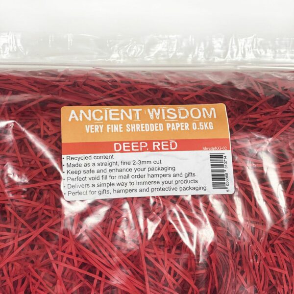 Very Fine Shredded paper - Deep Red (0.5KG) - Image 4