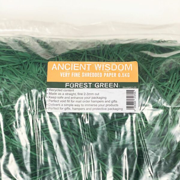 Very Fine Shredded paper - Forest Green (0.5KG) - Image 3