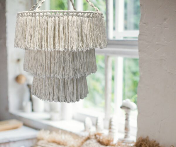 Macrame Soft Chandelier - Natural - Image 4