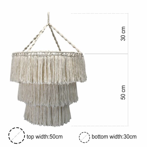 Macrame Soft Chandelier - Natural - Image 5