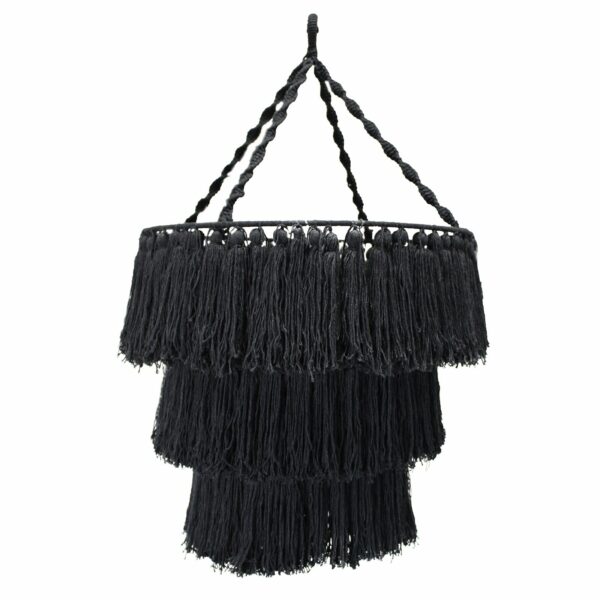 Macrame Soft Chandelier - Black - Image 2