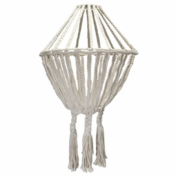 Macrame Large Drop Chandelier - Natural - Image 2