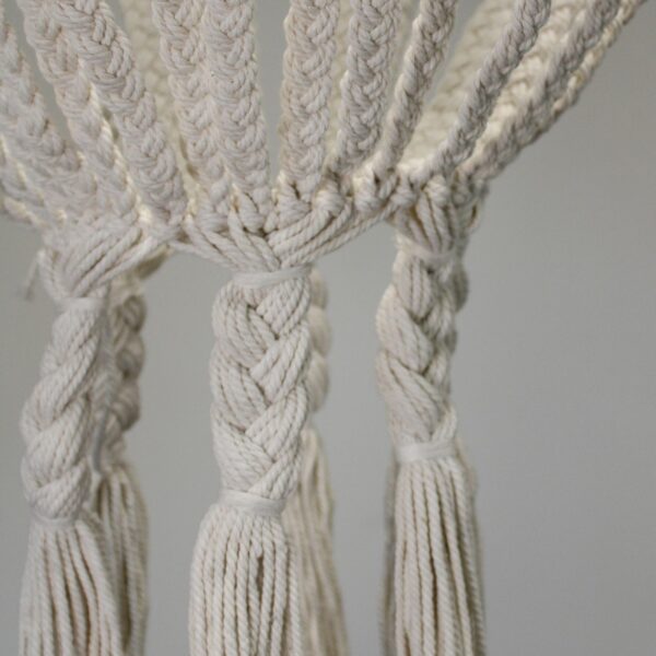 Macrame Large Drop Chandelier - Natural - Image 4