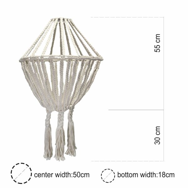 Macrame Large Drop Chandelier - Black - Image 2