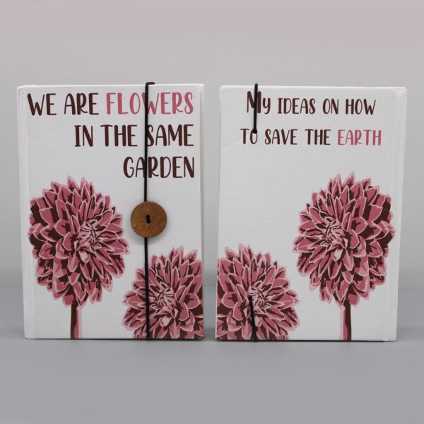 Notebook with strap - Flowers in the same garden - Image 3
