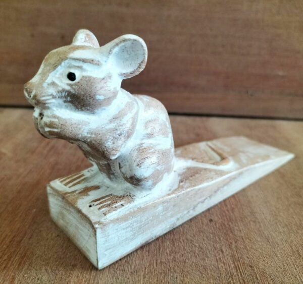 Hand carved Doorstop - Dormouse - Image 2