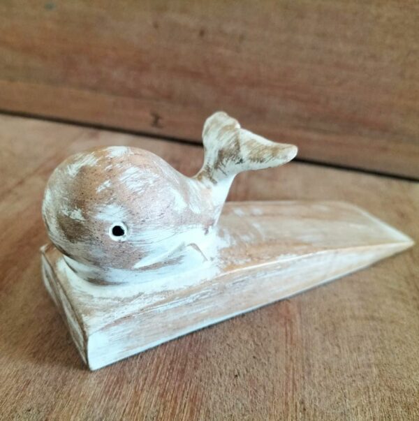 Hand carved Doorstop - Whale - Image 2