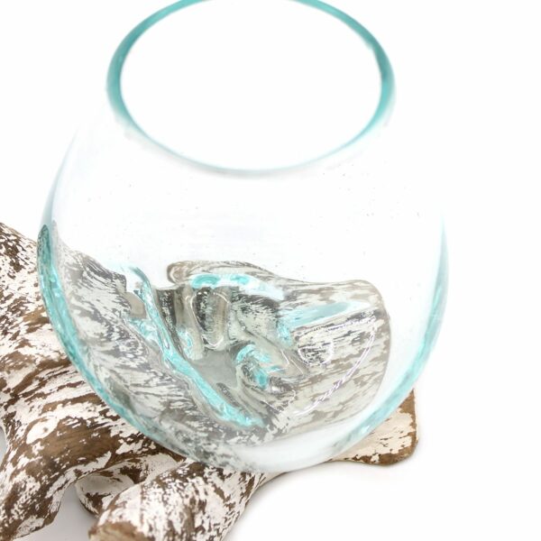 Molten Glass on Whitewash Wood - Small Bowl - Image 2