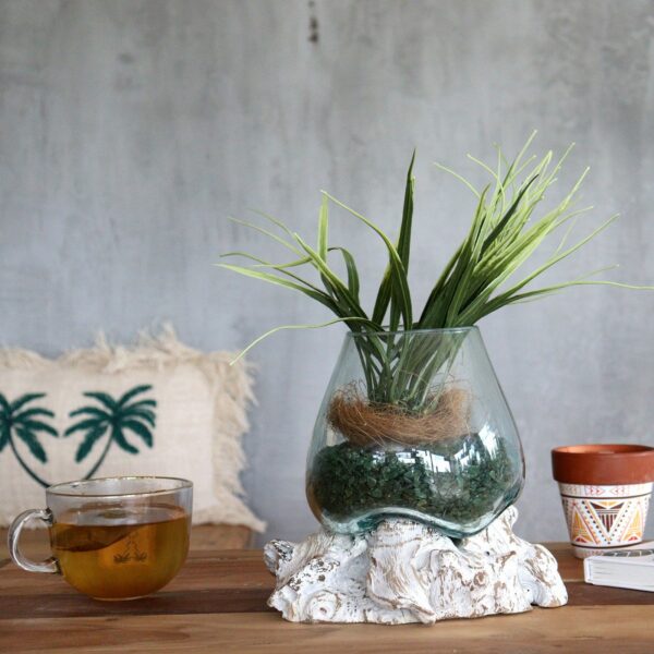 Molten Glass on Whitewash Wood - Small Bowl - Image 4