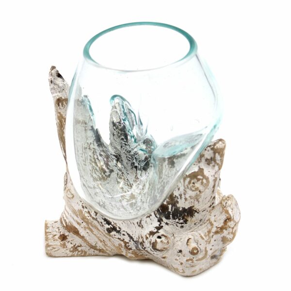 Molten Glass on Whitewash Wood - Medium Bowl - Image 3