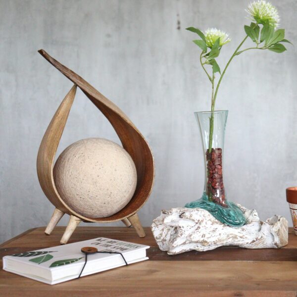 Molten Glass on Whitewash Wood - Vase - Medium - Image 5