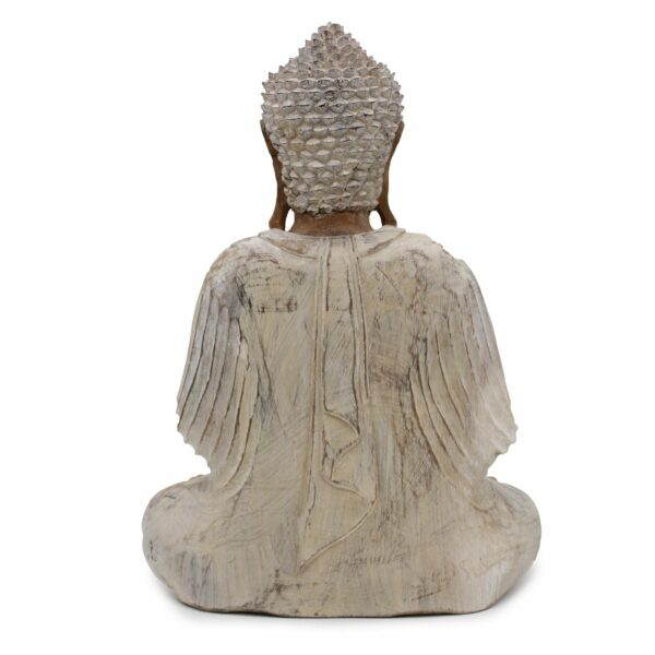 Buddha Statue Whitewash - 40cm Teaching Transmission - Image 4
