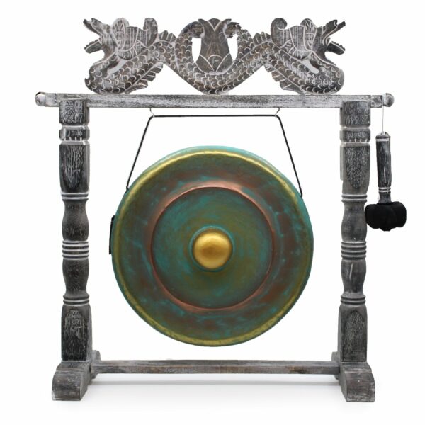 Medium Gong in Stand - 50cm - Greenwash - Image 4