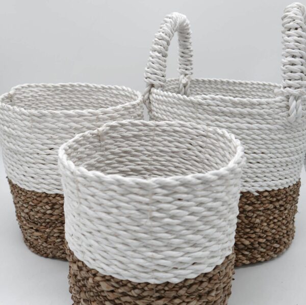 Seagrass Basket Set - Natural White - Image 2