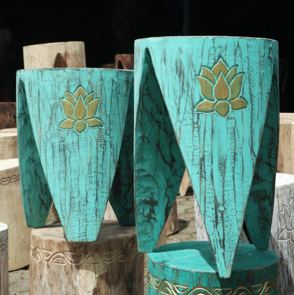 Interlocking Table/Stool set of 2 - Lrg Turquoise - Image 2