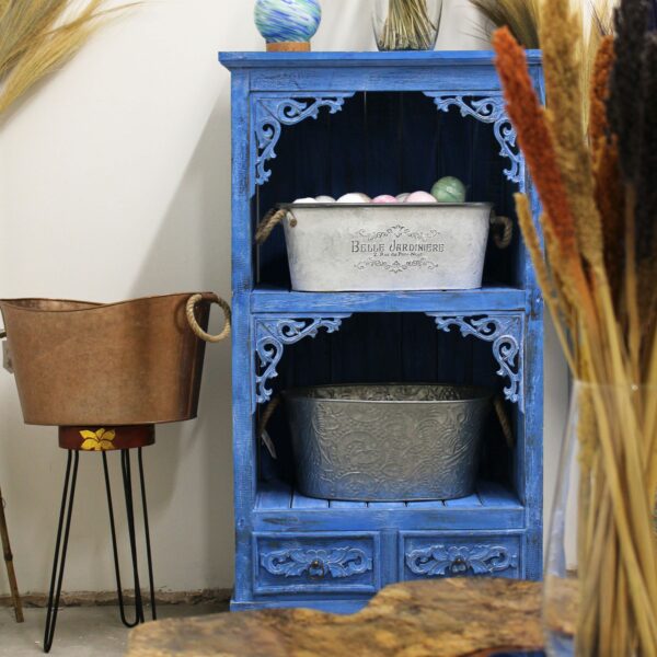 Albasia Bathroom Cabinet - Bluewash - Image 2