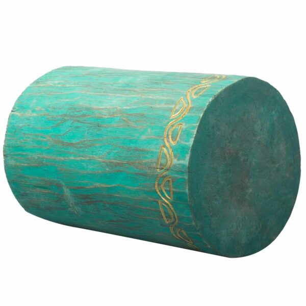 Tribal Stool / Table -  Albasia - Turquoise - Image 2