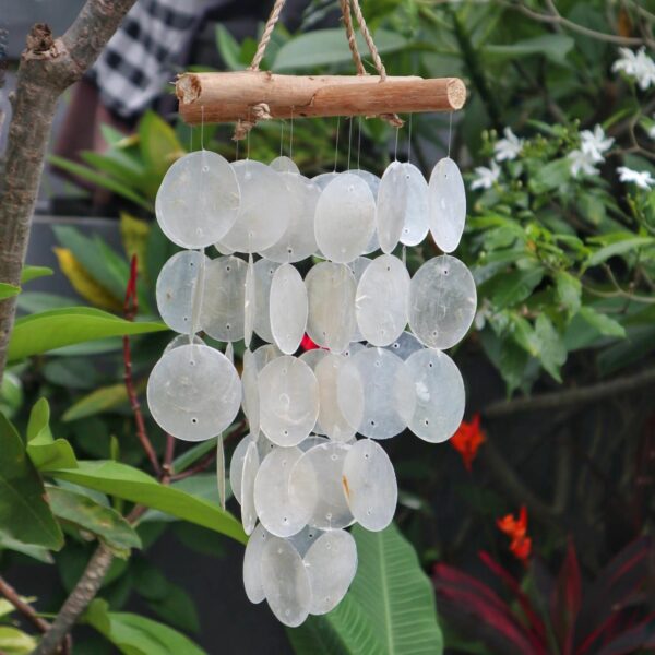 Pearl Effect & Driftwood Cross Chime - Image 2