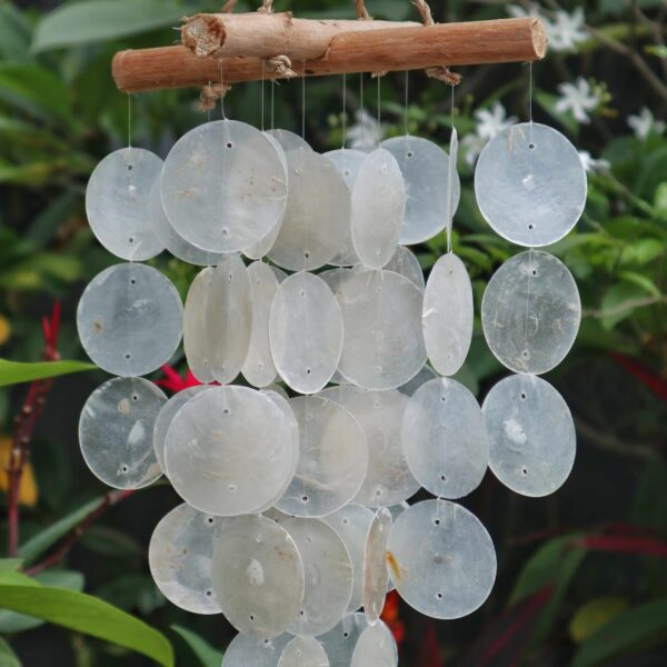 Pearl Effect & Driftwood Cross Chime - Image 3