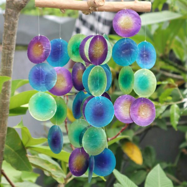 Green & Purple Driftwood Cross Chime - Image 3