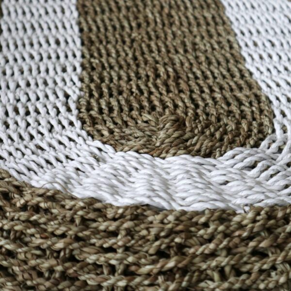 Oval Seagrass White & Tan - Classic - 60x120cm - Image 2