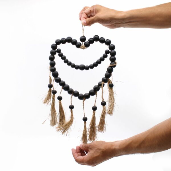Large Bead Heart Mobil 33x23cm - Image 3