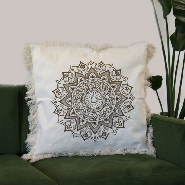Lotus Mandala  Cushion Cover - 60x60cm - bronze - Image 3