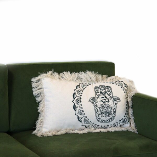 Hamsa Mandala  Cushion Cover - 30x50cm - green - Image 3