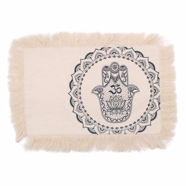 Hamsa Mandala  Cushion Cover - 30x50cm - green - Image 4