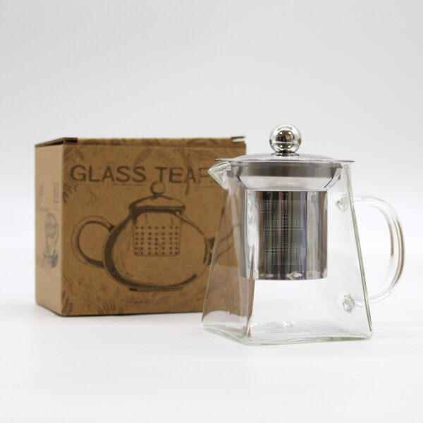 Glass Infuser Teapot - Tower Shape - 350ml - Image 2